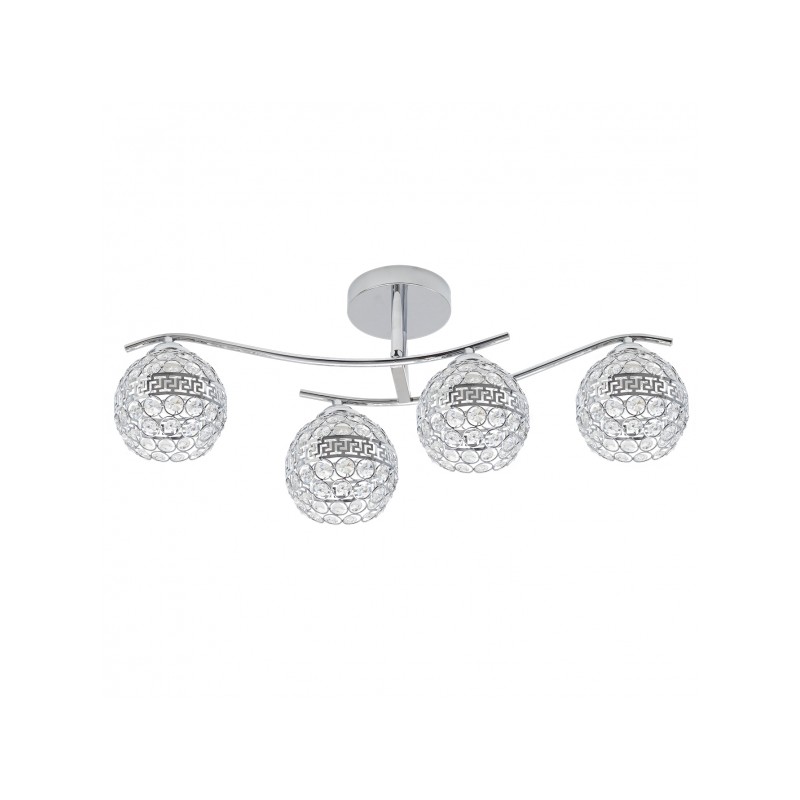 Plafón Nemes cromo 4 x LED E27 Fabrilamp